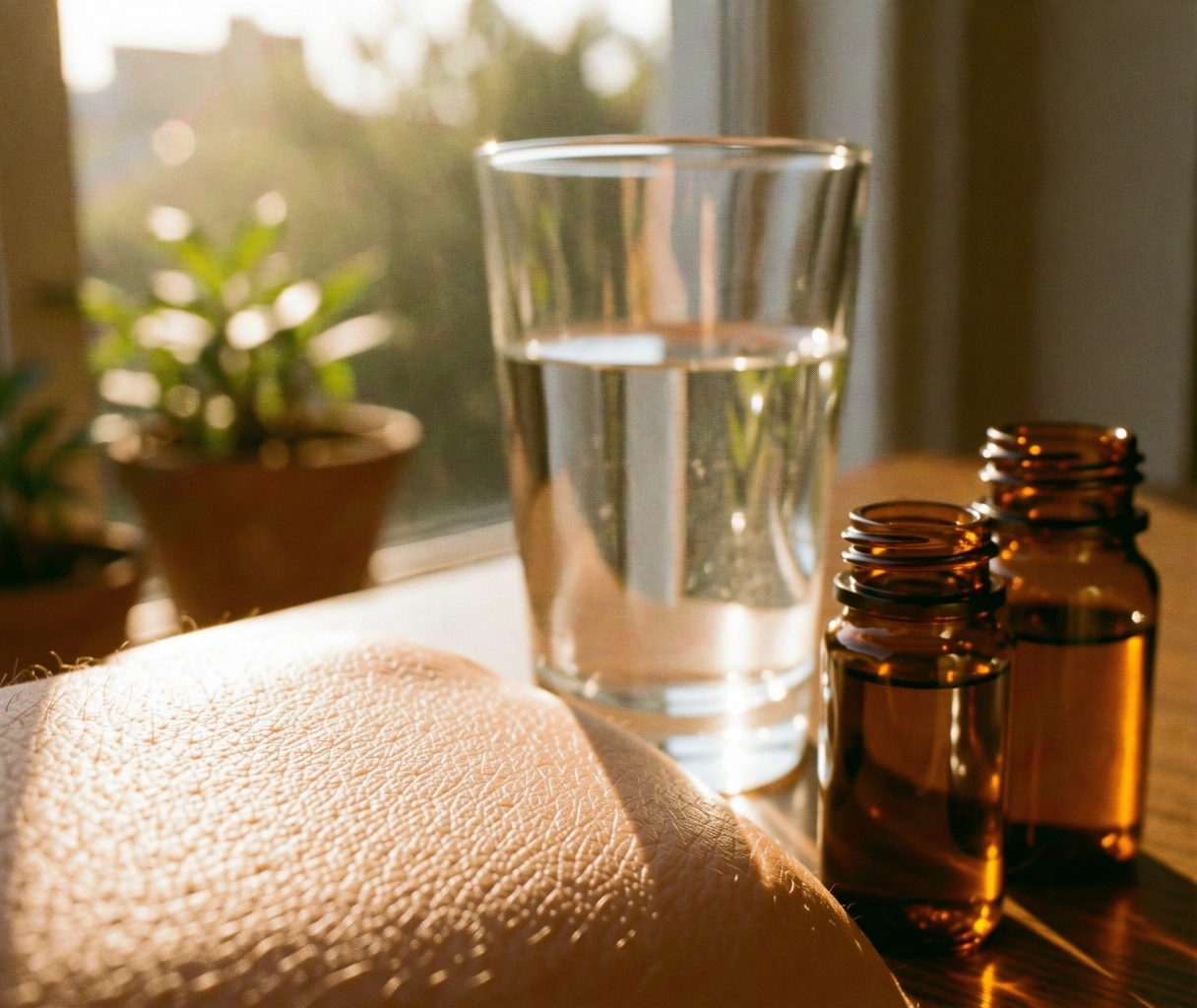 Přirozená zář pleti v ranním světle